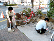 医療ビルの清掃風景